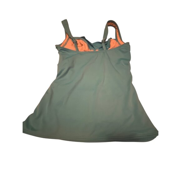 Miraclesuit Womens Swim Top Size 10 Green Nylon/Spandex - Picture 5 of 6